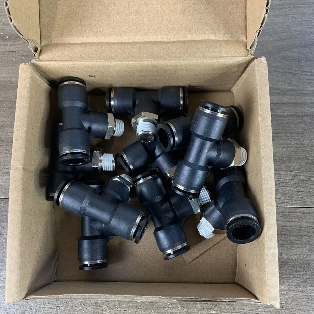 10 PACK TAILONZ PNEUMATIC Male Branch Tee 1/4 Inch Tube OD x 1/4 Inch NPT